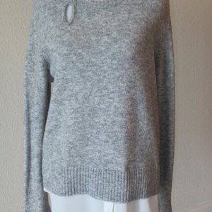 M Layered Grey  Sweater with beaded cuffs Ivanka